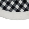 thumbnail image 3 of Northlight 48" Black and White Buffalo Plaid Christmas Tree Skirt with High Pile Fleece Trim, 3 of 3