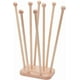 thumbnail image 1 of Escurridor de bolsas de plástico reutilizable con soporte para vasos y bolsas, incluye 8 varillas. Escurridor de madera de haya., 1 of 9