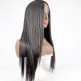 thumbnail image 4 of Peluca de fibra química de cabello liso de longitud media para damas negras TUNC Sencillez, 4 of 5
