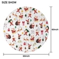thumbnail image 6 of White Christmas Santa and Gift Pattern Round Tablecloth 60"x60",Wrinkle Wipeable Table Cloth for Kitchen Dining Room Picnic Patio Party, 6 of 6