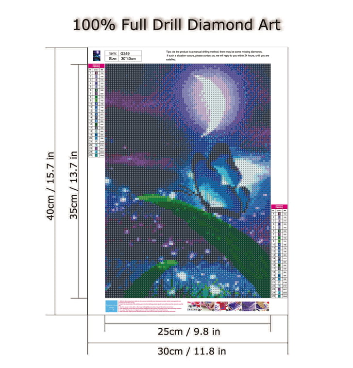  ijbnhd Butterfly Diamond Art Painting Kits for Adults - Full  Drill Diamond Dots Paintings for Beginners, Round 5D Paint with Diamonds  Pictures Gem Art Painting Kits DIY Crafts Kits 12x16in 