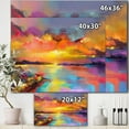 thumbnail image 4 of Designart Tableau Coucher De Soleil Aux Reflets Colorés I Art mural sur toile, 4 of 4