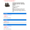 thumbnail image 2 of Automatic Transmission Solenoid - Compatible with 1998 - 2006 Honda Odyssey 1999 2000 2001 2002 2003 2004 2005, 2 of 2