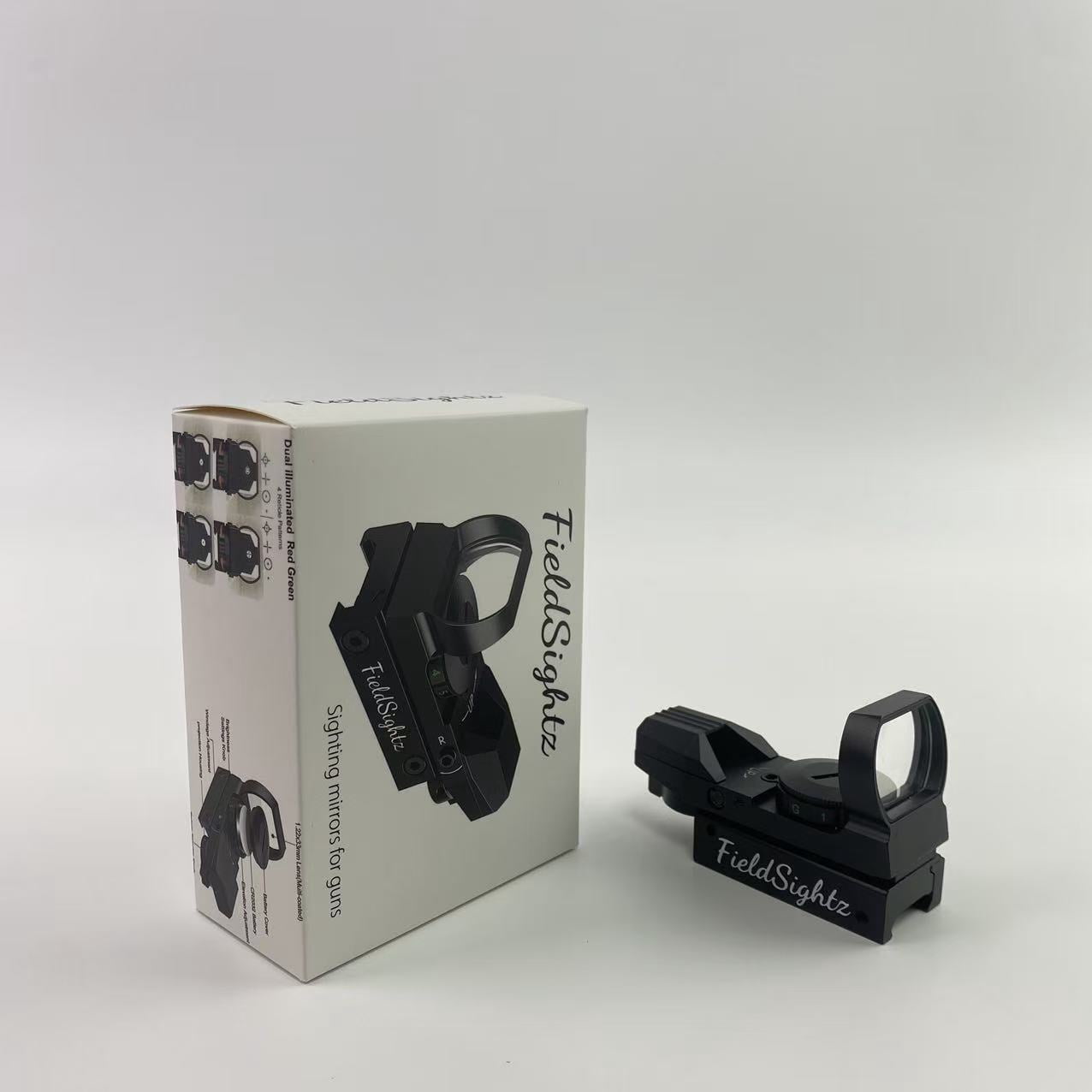 FieldSightz Sighting mirors for guns,Red Green Dot Gun Sight Scope Reflex Sight 1.25" Wide