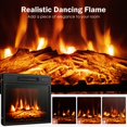 thumbnail image 4 of Pawverly 18-Inch Electric Fireplace Insert, 1400W Recessed Heater with 3 LED Flame Effects, Remote Control, 6H Timer & Realistic Log Set, Black, 4 of 9