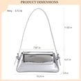 thumbnail image 3 of Sunyuer Women Shoulder Bag, Shiny PU Leather Baguette Handbag, Trendy Y2K Underarm Purse, Fashion Flap Small Evening Bag for Party Club Daily, 3 of 5