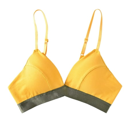 

Zuwimk Bras For Women Full Coverage Women s Blissful Benefits Back-Smoothing Comfort Wireless Lift T-Shirt Bra Yellow One Size