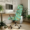 thumbnail image 3 of FKELYI Tropiccal Palm Tree Floral Print Office Chair Cover Computer Chair Covers Removable Chair Protector Slipcover Stretch Fabric Boss Chair Covers for Home Office, Small, 3 of 6