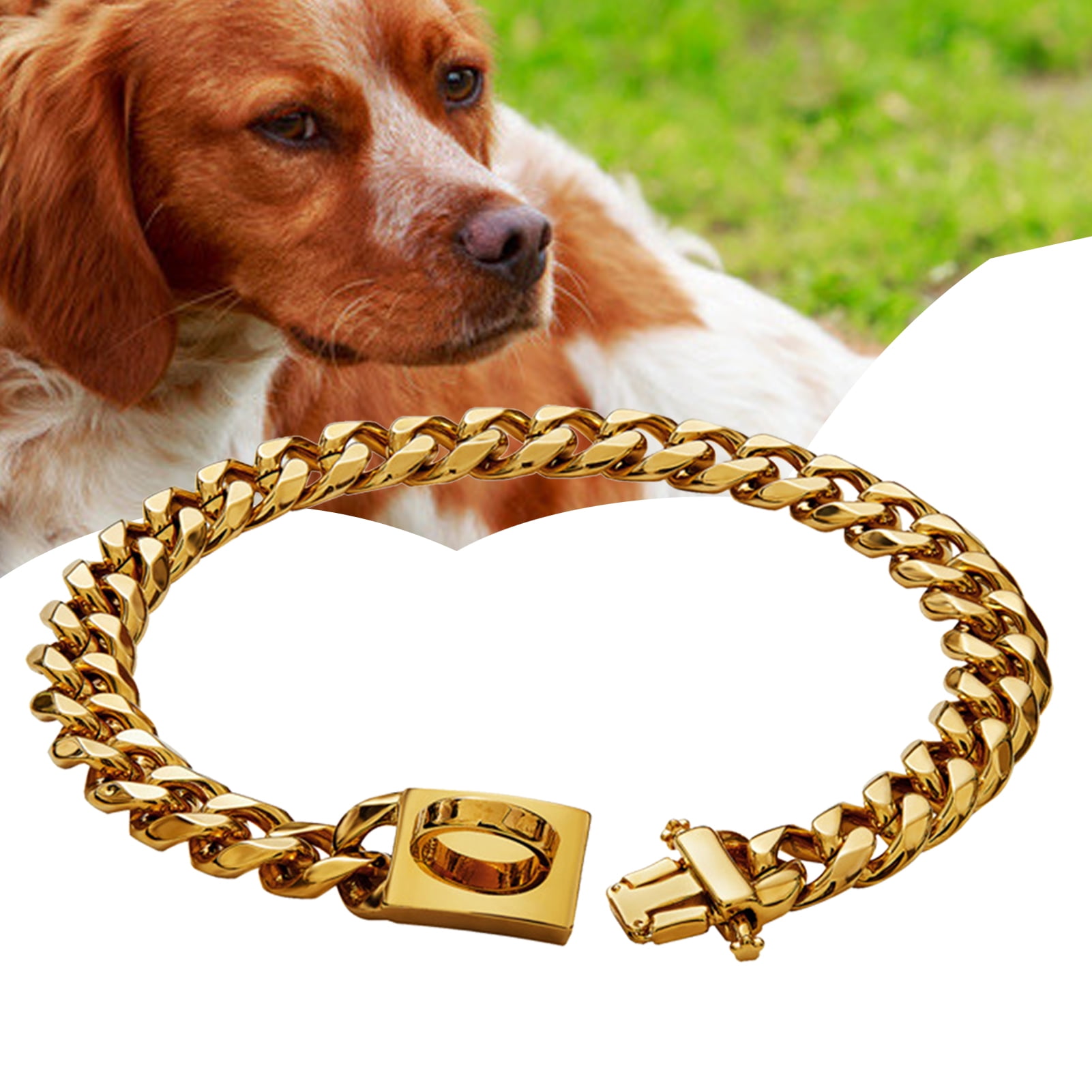 Choke Chain Training Dog Collars Cuban Choker Pet Show Collar Stainless Steel 