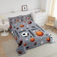 thumbnail image 4 of Erosebridal Balls Sports Lover Bedding Twin Comforter Set, Grey Down Comforter, Basketball Print Decor, Reversible 2pcs, 4 of 7