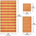 thumbnail image 3 of SKYSONIC 3 Pack Towel Red and Yellow Check Plaid Gingham Cotton Bath Towel Set (1 Bath Towel, 1 Hand Towel, 1 Washcloth) for Bathroom, Super Soft and Quick Dry Towels, 3 of 7