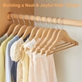 thumbnail image 7 of Cozymood Wooden Childrens Hangers Kids Hangers 20 Pack, Wood Baby Hangers, 360° Swivel Hook Non Slip Coat Hanger, Natural, 7 of 7