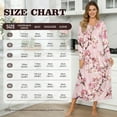 thumbnail image 7 of SEANATIVE Women's House Dress Full Length Nightgown Button Down Housecoat Soft Cozy Long Sleeve Lounge Dress Comfort Sleepwear Nightdress, L, Pink Floral, 7 of 7