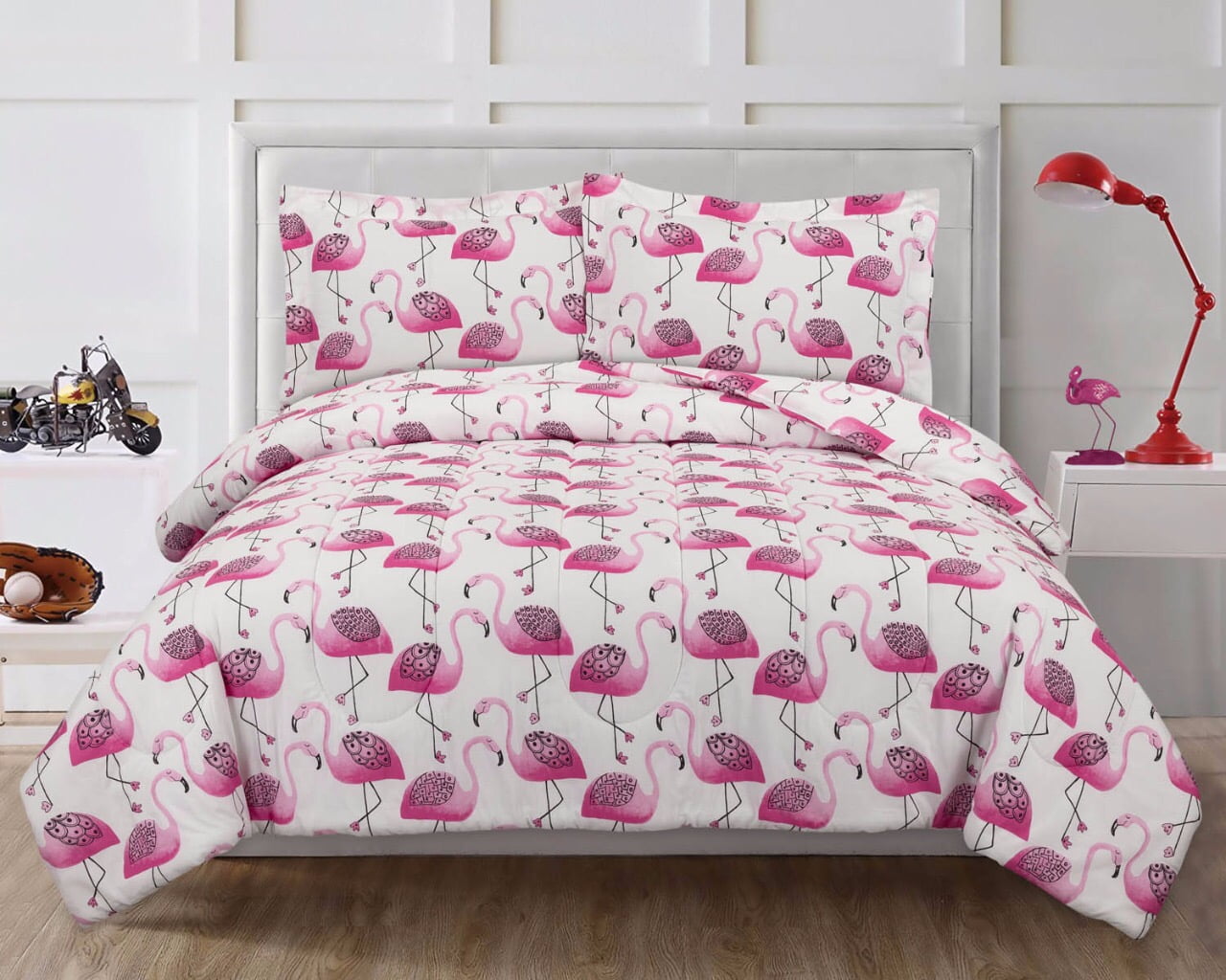 Mainstays Fiona Flamingo Comforter Set