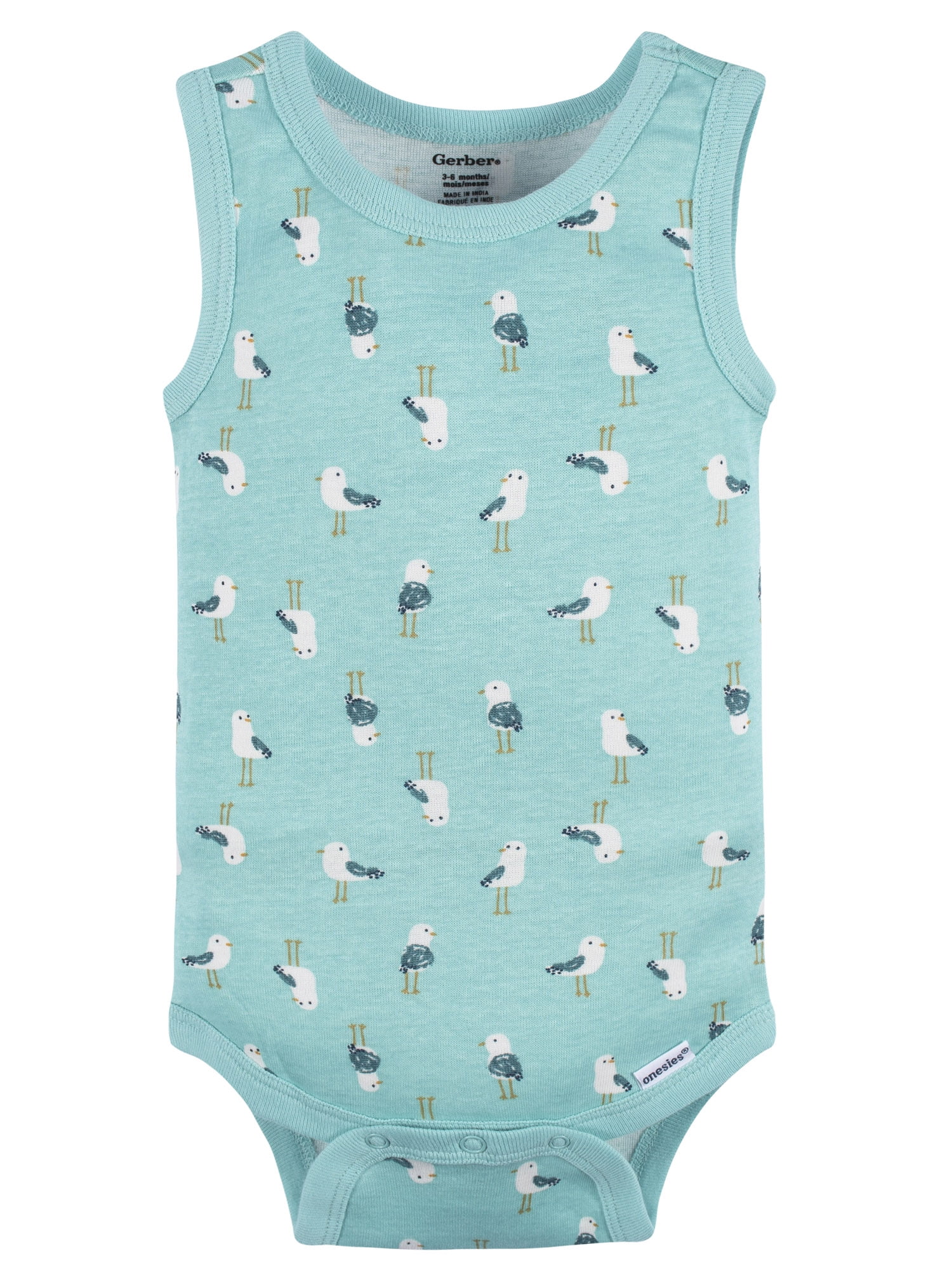 Gerber Baby Boy Tank Onesies Bodysuits, 4-Pack, Sizes Newborn - 24 Months