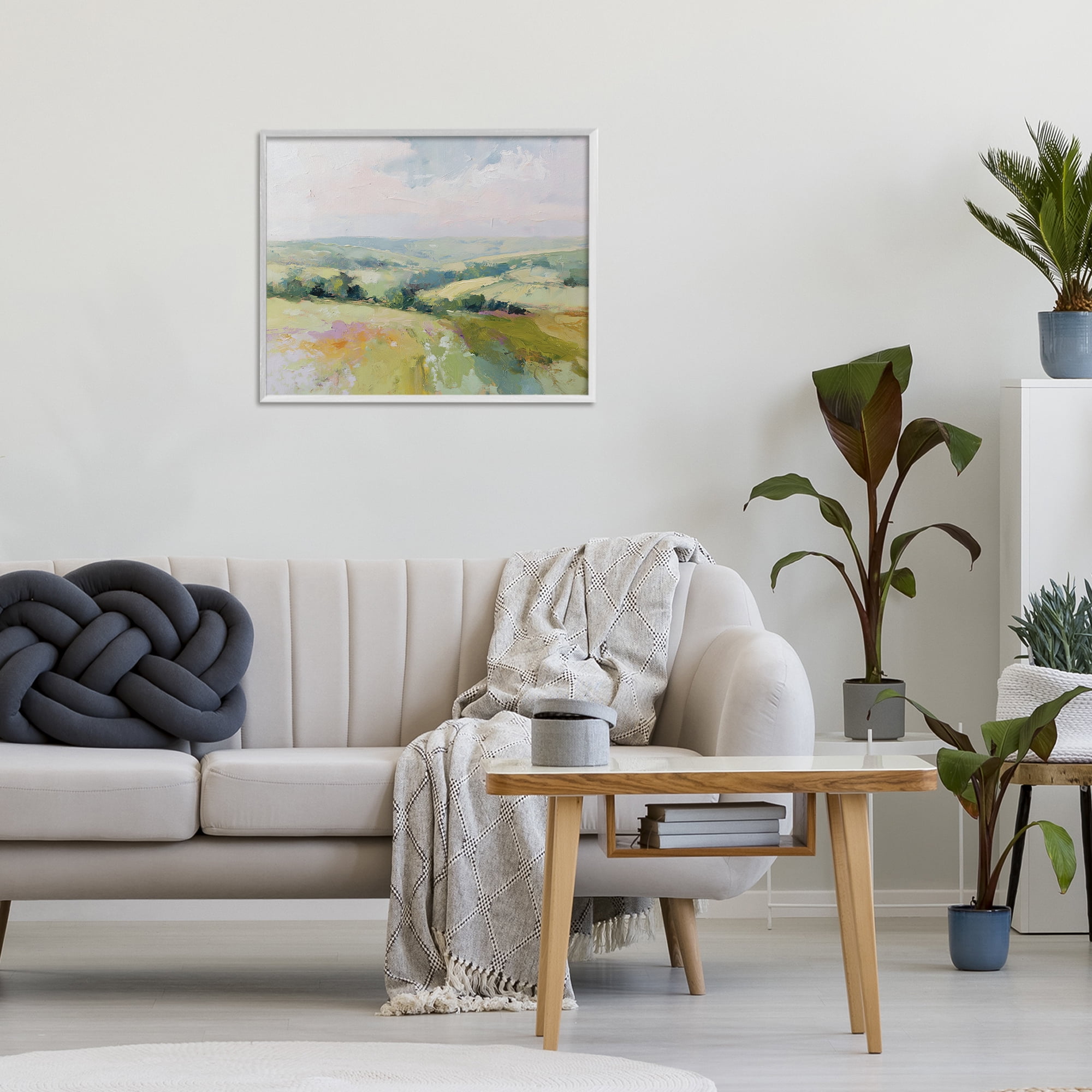 Stupell Industries Endless Green Hills White Framed Giclee Art, design by Svetlana Aleynikova