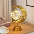thumbnail image 3 of Hierro Luna Bola Redonda Estilo Musulmán Modelado Lámpara Decorativa Dormitorio Mesa de Vacaciones Atmósfera Lámpara A, 3 of 7