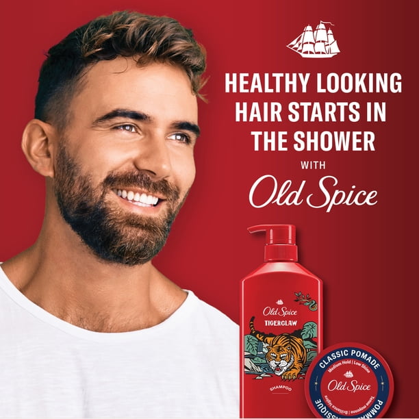 Old Spice Tiger Claw Shampoo for Men, Healthier, Fuller, More
