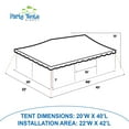 thumbnail image 4 of Party Tents Direct Weekender West Coast Frame Party Tent, White, 20 ft x 40 ft, 4 of 8