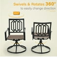 thumbnail image 5 of Sophia & William Outdoor Patio Swivel Dining Chair - Textilene - Set of 2, 5 of 6