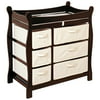 Badger Basket - Changing Table with Six Baskets, Espresso