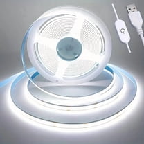 COB LED strip lights, LED lighting fixtures, 16.4 feet, warm white 2700K, no dots, strip lights, color rendering index 93  , ultra-bright, dimmable, 24V, flexible tape lights, suitable for cabinetry