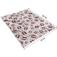 thumbnail image 4 of Brown Footballs with Stars Pattern Blanket,Comfortable Soft Lamb Wool Throw Blanket,All Season,Warm Lightweight Blankets for Sofa Bed Couch Living Room Chair,60"x80", 4 of 4