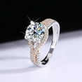 thumbnail image 3 of Real 2CT White Moissanite Wedding Engagement Ring 925 Sterling Silver Jewelry Gift-Size 5.5, 3 of 9