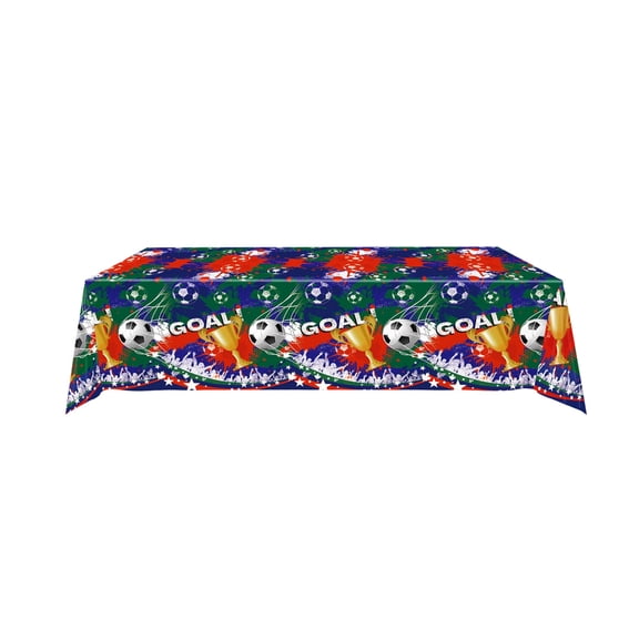 Table Cloth 108 X 54 Inches Soccer-Themed Party Tablecloth And Soccer Patterns Celebration Decor And Game Day Atmospheres Setting