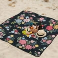 thumbnail image 6 of Coolnut Flower Pattern Large Picnic & Outdoor Beach Blanket, Waterproof Foldable Sandproof 3-Layer Picnic Mat for Camping,Hiking,Travel,Park,Concerts,78"x78", 6 of 6