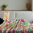 thumbnail image 3 of Easter Soft Flannel Fleece Throw Blanket, Garden Livens up with Colorful Camomile and Hearts Love of Nature Theme, Cozy Plush for Indoor and Outdoor Use, 50" x 60", Multicolor, by Ambesonne, 3 of 5