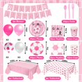 thumbnail image 4 of Party Supplies Zhehao, 143 unidades, color rosa, fútbol, cumpleaños, 24 unidades, 4 of 7