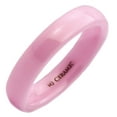 thumbnail image 2 of Metals Jewelry Pink Ceramic Wedding Band Classic High Polished 8mm Men Women Ring Size 7.5, 2 of 2