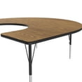 thumbnail image 6 of Correll Thermal Fused 66"x 60" Laminate Wood Activity Table in Medium Oak, 6 of 12