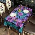 thumbnail image 2 of Colorful Tie Dye Mandala Pattern Rectangle Tablecloth 60"x120",Waterproof Polyester Rectangle Table Cloth, Wipeable Spillproof Polyester Tablecloth for Dining, Camping, Indoor and Outdoor, 2 of 6