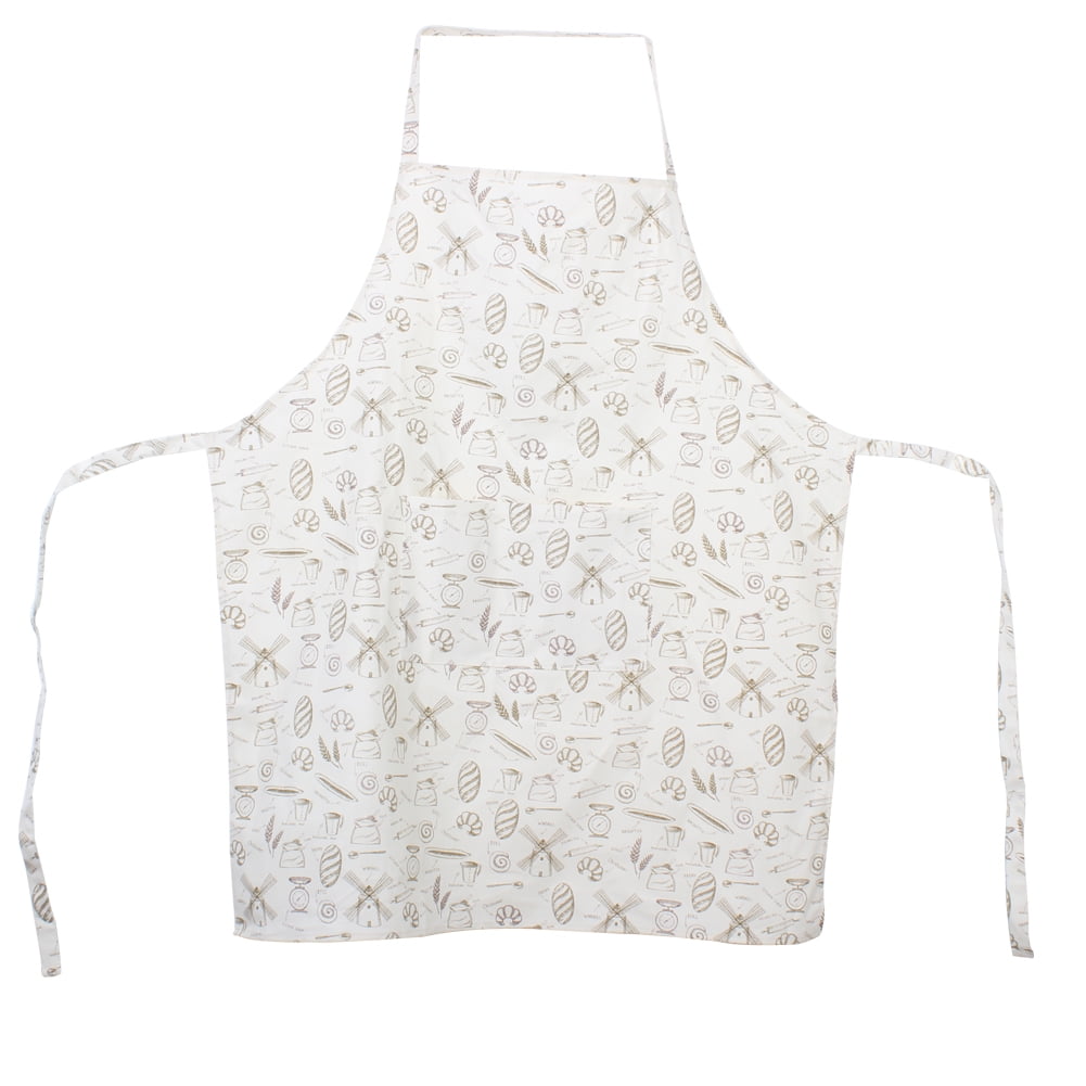 2 Pack Cooking Apron for Women Men, Cotton Kitchen Apron with Pockets for Cooking Baking Grilling BBQ (Printed )