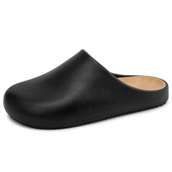 Women's EVA Clogs Garden Shoes Slip-on Indoor Outdoor Lightweight Comfort Soft Cushioned Insole with Arch Support Slip Resistant Sandals(Black 6)