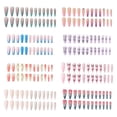 thumbnail image 4 of Bagmrteho Acrylic Nails Tips Long Practice Finger Nails Tips on Nails Long Coffin with Designs Gel Nails Finger on Nails False Acrylic Nails Curl Nails for Acrylic Tips, 4 of 4