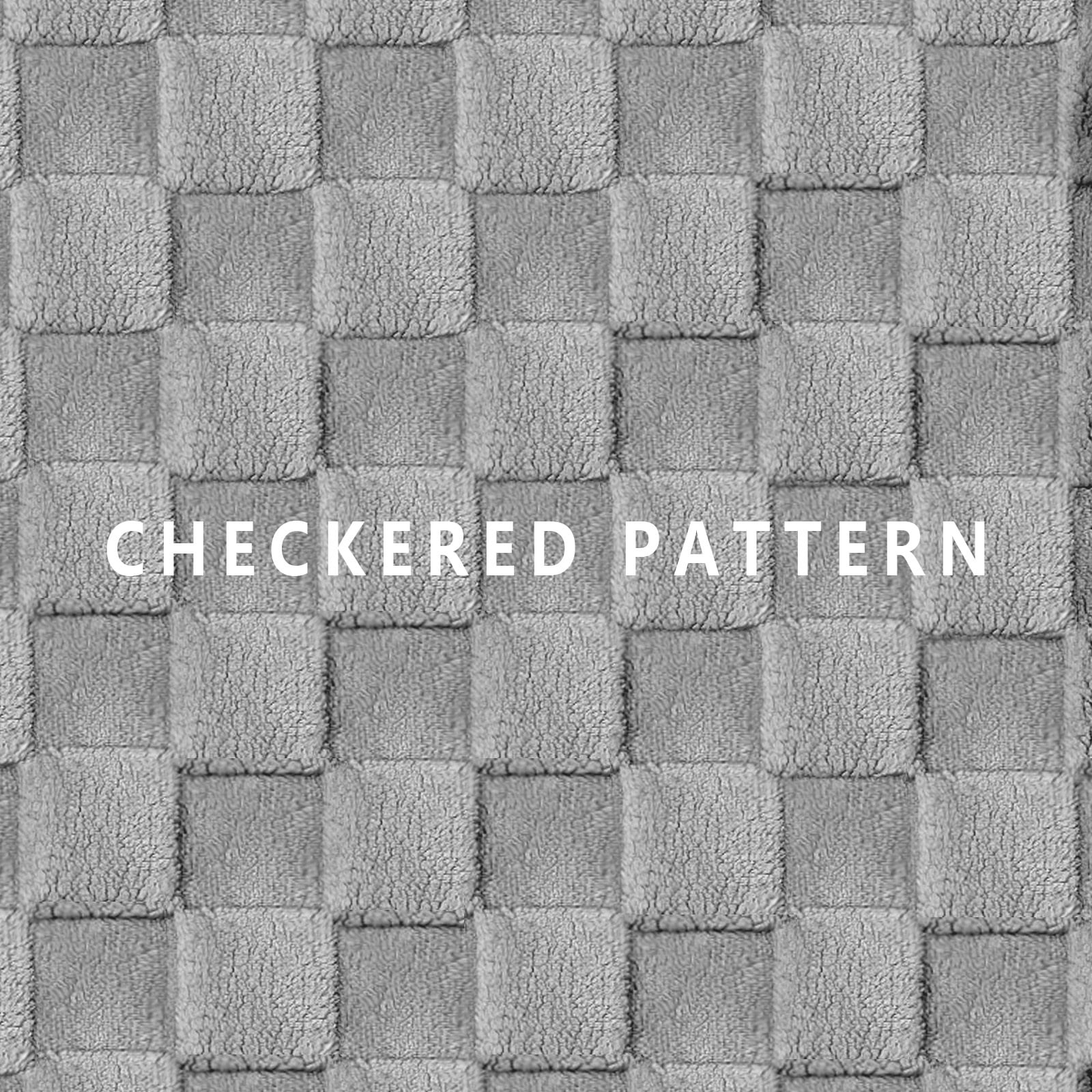 Exclusivo Mezcla Checkered Orthopedic Pet Bed for Extra Large Dogs 48"X30", Waterproof Removable Washable Cover, Gray