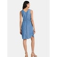 thumbnail image 3 of Time and Tru Women's Sleeveless Utility Dress, Sizes XS-XXXL, 3 of 4