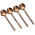 thumbnail image 1 of Espresso Spoons Set of 8 Matte Rose Gold Frosted Handle Stainless Steel Dessert Spoons for Espresso Tea Coffee Ice Cream Sugar Dessert Cake 5.3 Inch, 1 of 5