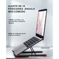 thumbnail image 4 of Soporte para Laptop, Base para Computadoras Portátiles, Ajuste de Engranajes, Compatible con MacBook, Surface, DELL, HP (Negro), 4 of 4