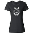 thumbnail image 3 of Inktastic Tribal Wolf Head Women's T-Shirt, 3 of 5