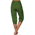 thumbnail image 5 of gbyLJF Workout Capri Pants for Women Summer 2024 Fashion Printed Cropped Jogger Pant Mid Rise Slim Fit Gym Pants A01_Green S, 5 of 6