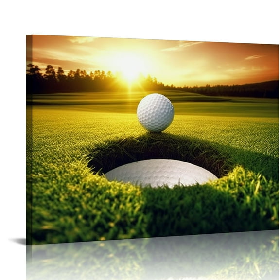 COMIO Canvas Print Wall Art Golf Ball On Grass Art Paintings for Wall Ball Sport Unframed Wall Art Prints Picture Artwork Wall Decor Modern Home Decoration For Bedroom Living Room Ready to Frame