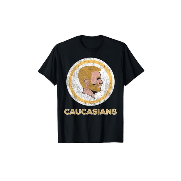 Men'S Soft & Comfortable Pure Cotton Graphic T-Shirt - Caucasian Pride, Vintage-Inspired Design, Machine Washable, Sizes S-XXXL, Ideal for Casual Attire and Gifts