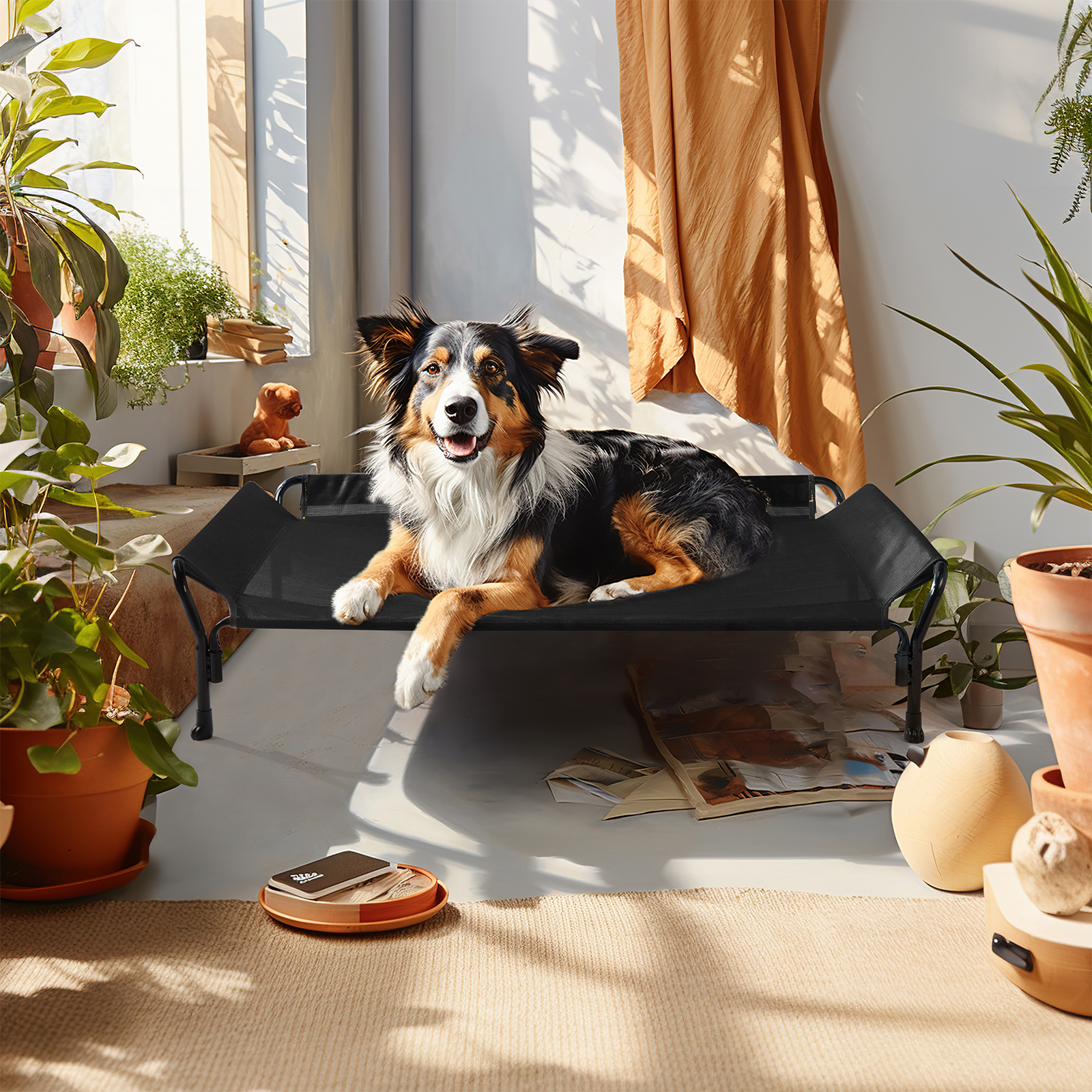 Veehoo Cooling Elevated Dog Bed with Guardrail & Headrest photo 6