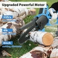 thumbnail image 5 of WISETOOL 8" Mini Chainsaw - 20V Battery Powered Chainsaw, 1 Batteries & Chains, Cordless Handheld Chain Saw Wood Cutter, 5 of 8