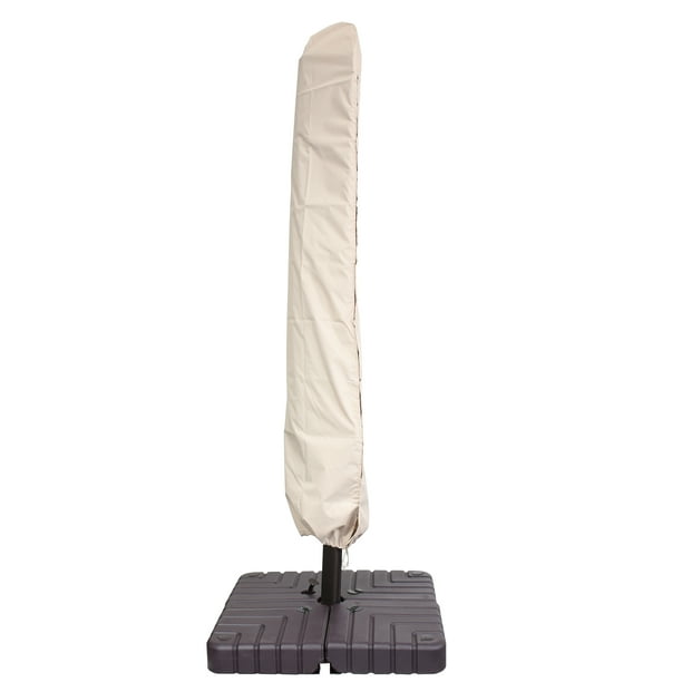 California Umbrella 11' Protective Patio Offset Umbrella Cover in Beige