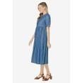 thumbnail image 3 of Woman Within Plus Size Short-Sleeve Denim Dress, 3 of 6